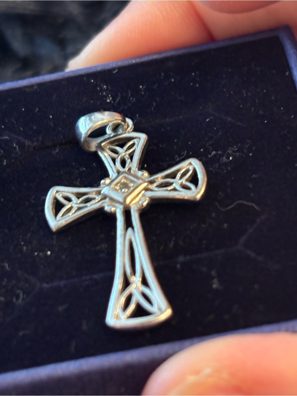 Pendentif Croix Celtique Argent 925 RJ Graziano Diamant / Celtic Cross